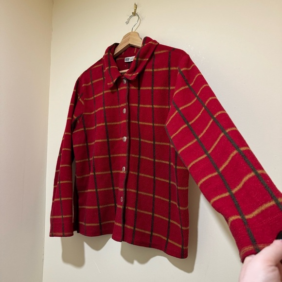 Women’s Vintage Faded Glory Plaid Fleece Western Button Down Jacket Size: S 4/6 - Picture 8 of 16